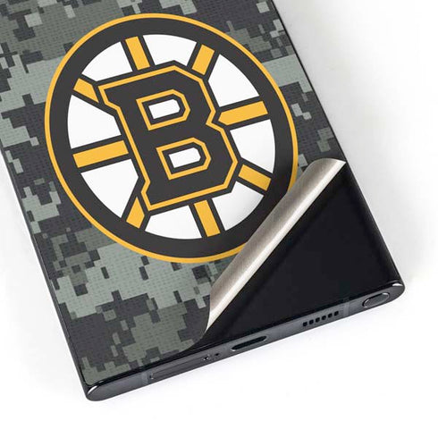NHL Boston Bruins Camo Galaxy S25 Ultra Skin